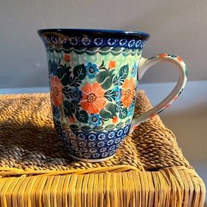 Polish pottery mug